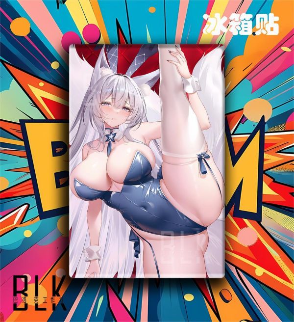 【海外代購】巴洛克 《一字馬信濃》碧藍航線武藏埃吉爾興登堡動漫裝飾畫冰箱貼 
