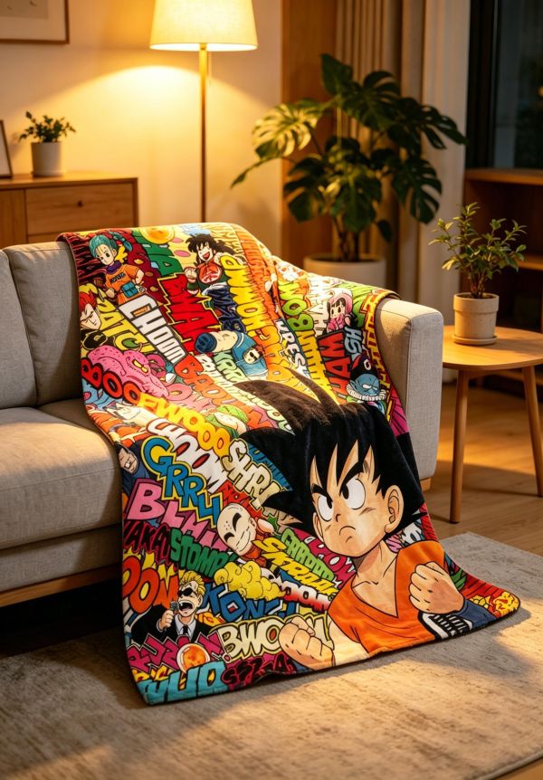 【海外代購】千鳥社 《小悟空的七龍珠世界 裝飾畫》小悟空龍珠布瑪克林龜仙人二次元週邊動漫掛畫臥室電競房裝飾畫 午睡毯 地毯 