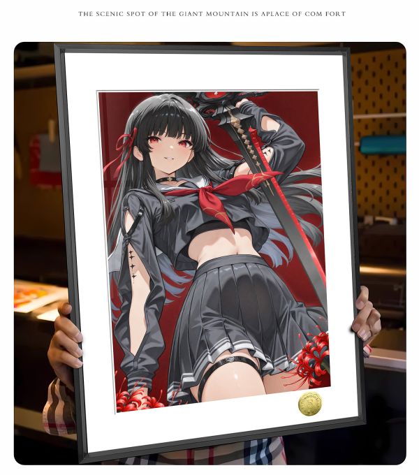 【海外代購】皇呱 鳴潮星炬學院JK劍客朽葉千咲週邊裝飾畫 午睡毯 地毯