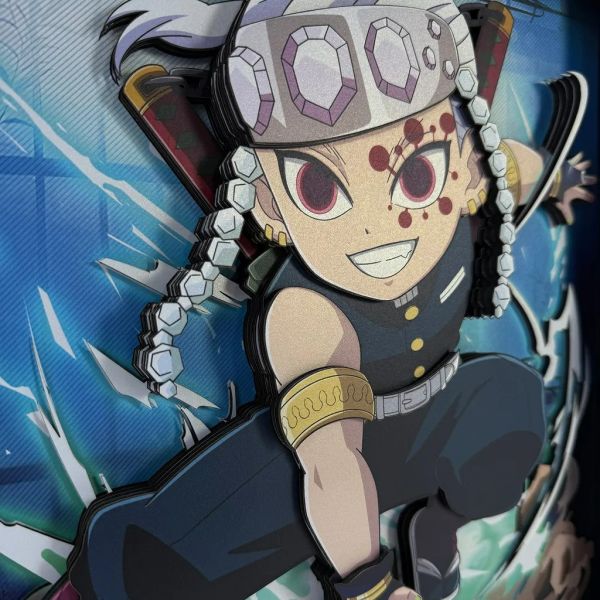 【海外代購】凹凸 PANDA 鬼滅之刃無限城篇音柱F款宇髓天元紙藝立體裝飾掛畫擺臺 