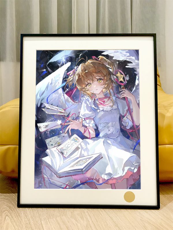 【海外代購】星空 《小櫻與魔法書》百變小櫻魔卡少女櫻木之本櫻庫洛魔法使動畫二次元裝飾畫 