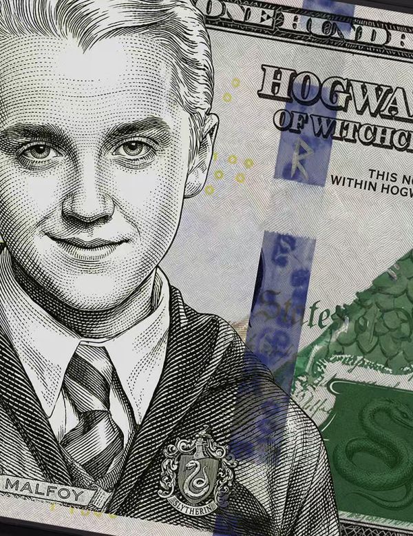 【海外代購】千鳥社 《馬份美元》 哈利波特馬份Malfoy史萊哲林霍格華茲美元地毯滑鼠墊裝飾畫 