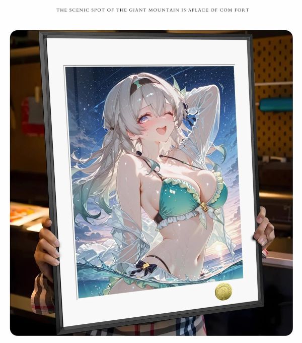 【海外代購】皇呱 《浪遇流螢》星穹鐵道流螢泳裝裝飾畫 午睡毯  地毯 