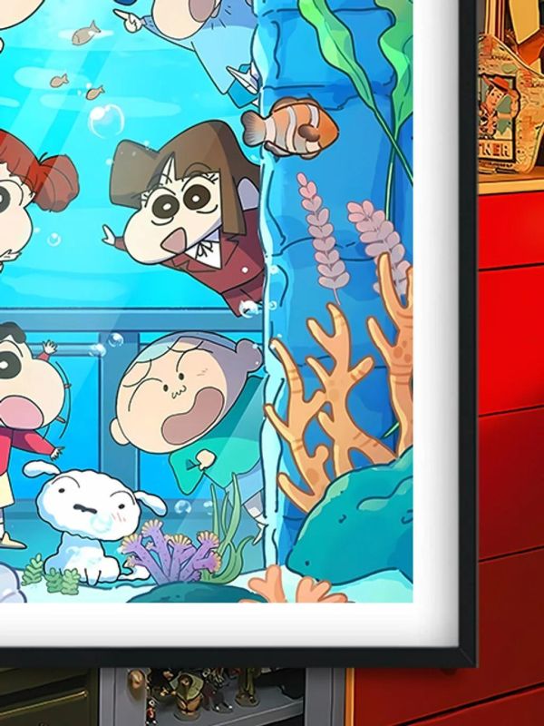 【海外代購】巴洛克 《水世界小新》春日部防衛隊蠟筆小新裝飾畫冰箱貼 