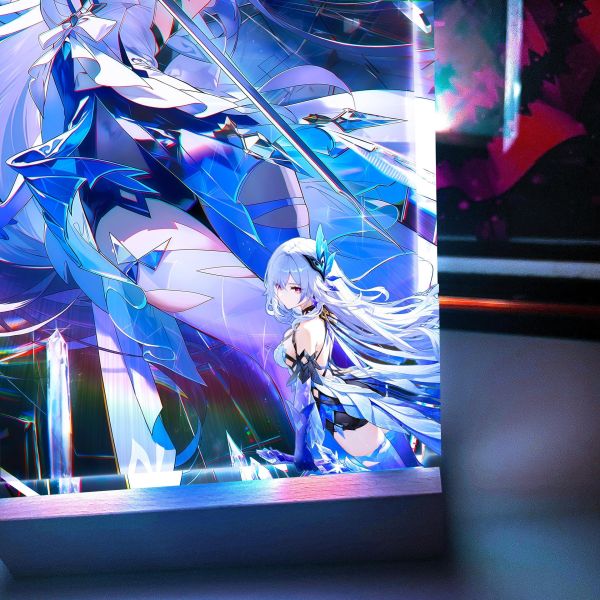 【海外代購】阿喵畫社 碎冰之鋒 絲柯克發光卡磚2cm厚大號特效發光手辦架展示磚 