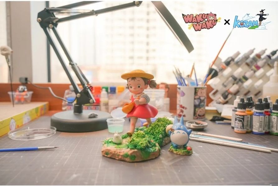 【預定】WAKUWAKU×風見Kazami 宮崎駿系列首款 小梅與白龍貓 