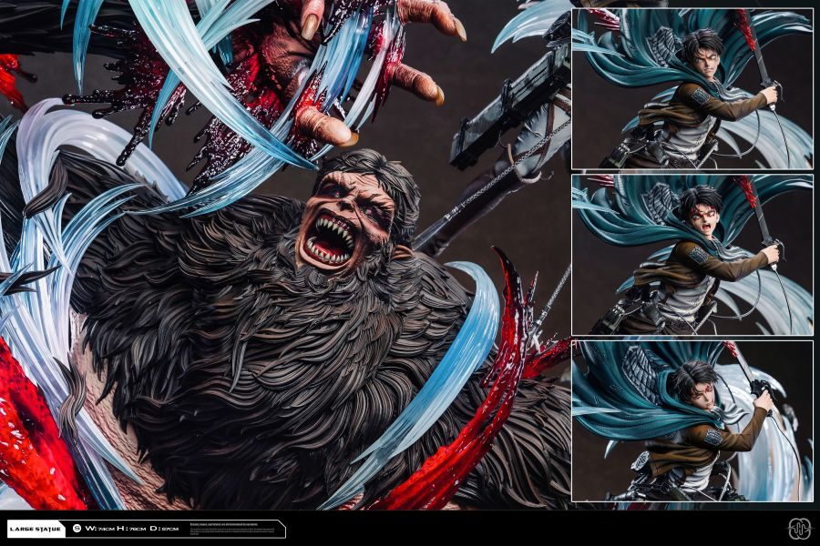 『爆款預定』Hertz 兵長vs獸巨2.0  里維·阿卡曼 兵長砍猴 吉克 獸之巨人 