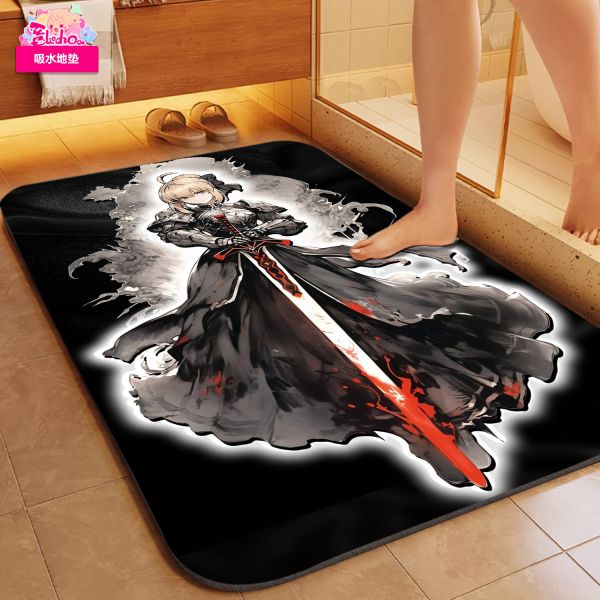 【海外代購】阿喵畫社 墨染 saber 吾王雙層立體超長燈帶畫 滑鼠墊  浴室地墊 床頭地墊 