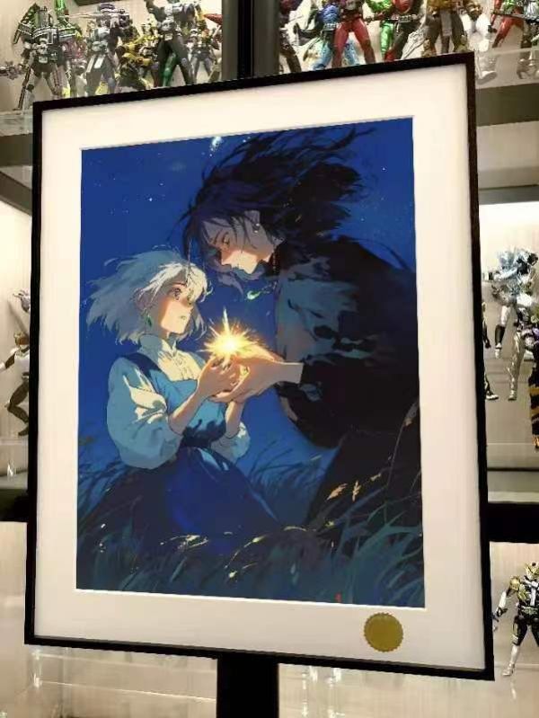 【海外代購】星空《蘇菲與哈爾》哈爾的移動城堡宮崎駿裝飾畫 