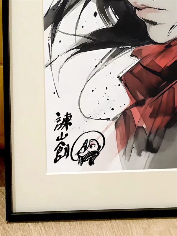 【海外代購】星空 進擊的巨人 三笠 最終季艾倫阿克曼 裝飾畫 
