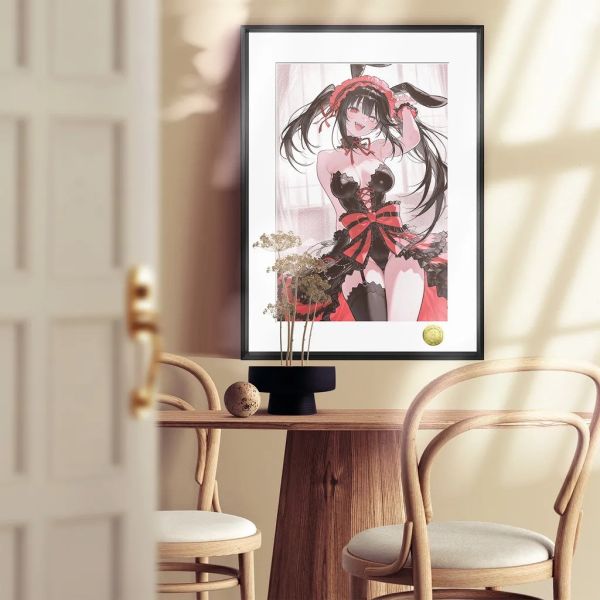 【海外代購】皇呱《可愛兔耳夢魘》約會大作戰時崎狂三裝飾畫 午睡毯 地毯 