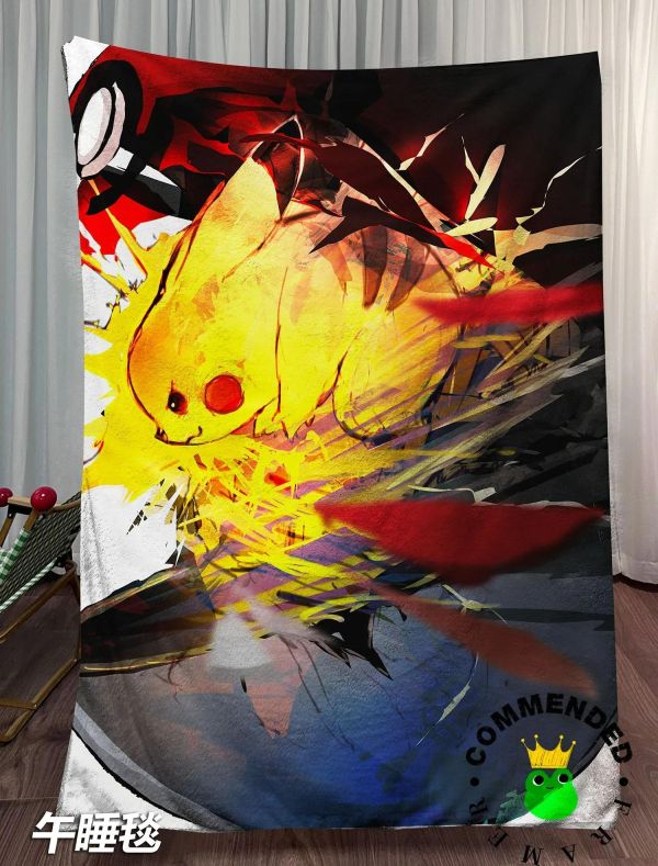 【海外代購】皇呱 《上吧！皮卡丘》寶可夢裝飾畫 午睡毯  地毯 