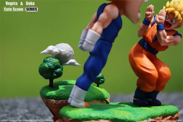 【預定】Real Creation Q 版場景系列第二彈 貝吼空 (悟空&貝吉塔） 