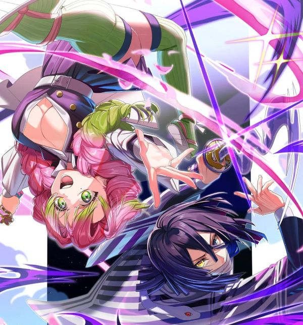 【海外代購】H2工作室 《蜜璃小芭內》鬼滅之刃戀柱蛇柱鬼殺隊裝飾畫 