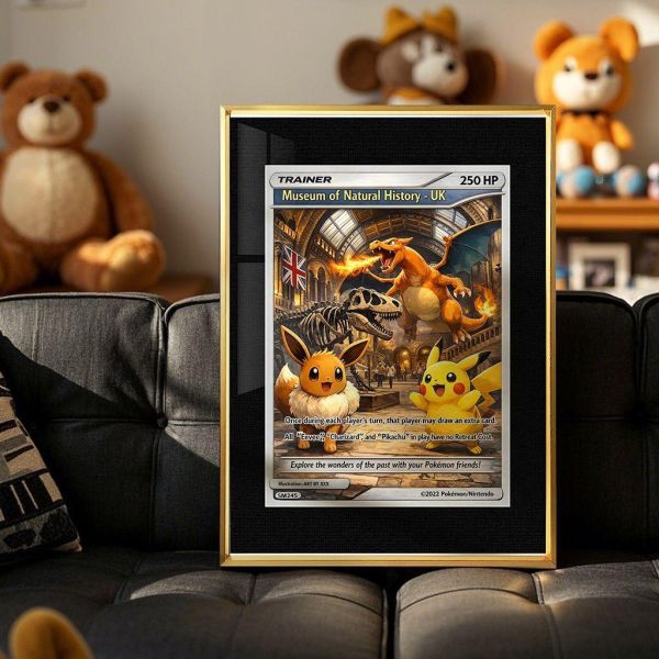 【海外代購】千鳥社  《皮卡丘×倫敦自然史博物館 第二彈》裝飾畫 午睡毯 地毯 