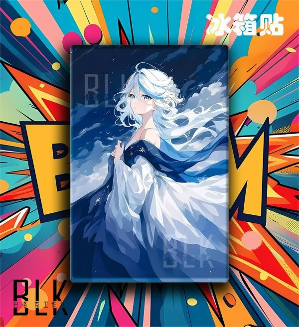 【海外代購】巴洛克 水神芙寧娜原神水之魔神裝飾畫/冰箱貼 