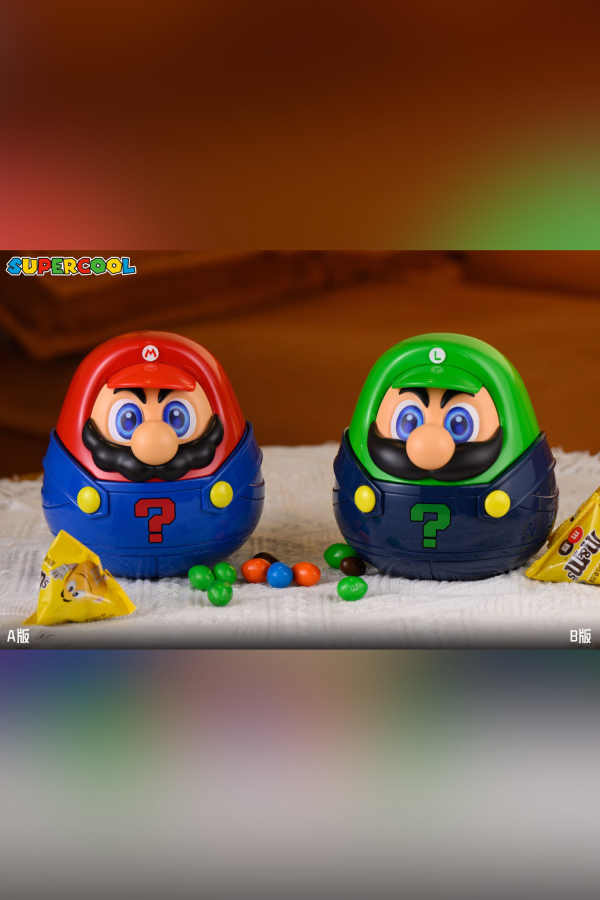 【預定】SUPERCOOL 水電工兄弟達摩收納蛋 潮玩禮物許願擺飾 