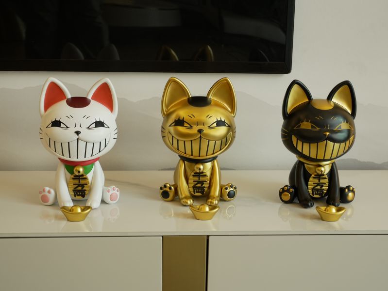 【預定】禦宅Home 當噠當（膽大黨）高速婆婆 財神貓 招財貓-坐等發財 手辦 家居擺件 