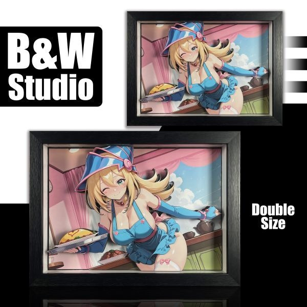 【海外代購】黑白畫映 B&W 遊戲王 黑魔導女孩 立體裝飾畫 