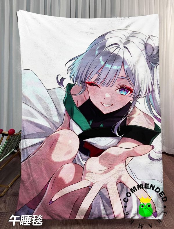 【海外代購】皇呱 《頂流Vtuber》超時空輝夜姬！頂流Vtuber月見八千代週邊裝飾畫 午睡毯 地毯 
