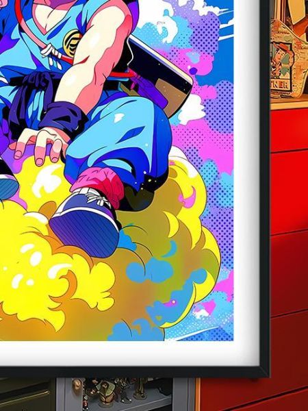 【海外代購】巴洛克 《炫彩小悟空》七龍珠悟空超級賽亞人Dragon Ball卡卡洛特動漫二次元裝飾畫 