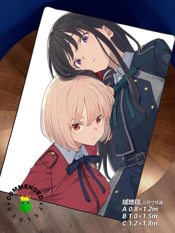 【海外代購】皇呱 《呆萌少女特工》莉可麗絲錦木千束井上瀧奈裝飾畫 午睡毯 地毯 