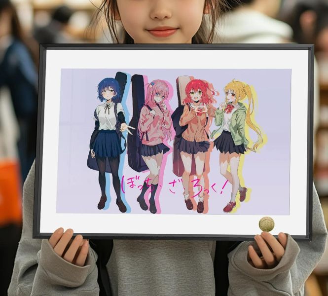 【海外代購】皇呱 《紐帶樂隊》孤獨搖滾！搖滾樂隊紐帶樂隊成員裝飾畫 午睡毯  地毯 