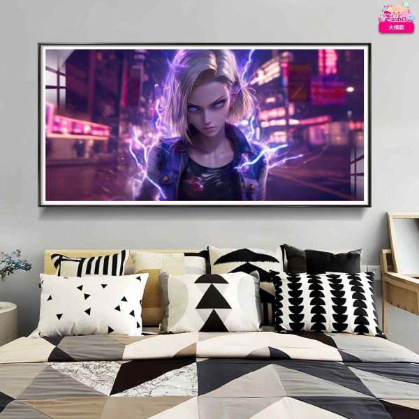 【海外代購】阿喵畫社 賽博霓虹 18號 8k主題高清裝飾畫 滑鼠墊 冰箱貼 