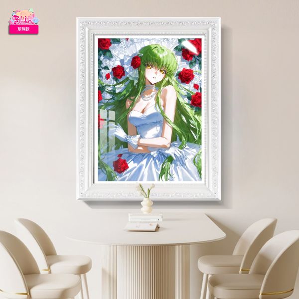 【海外代購】阿喵畫社 薔薇 婚紗cc 珍珠款館藏級8k精裱畫 