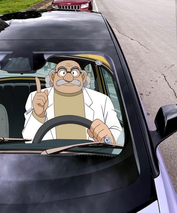 【海外代購】千鳥社 《汽車前擋遮陽－阿笠博士 目暮警官》 夏季汽車遮陽防曬前擋開車二次元阿笠博士目暮警官名偵探柯南 