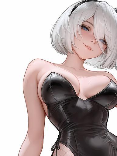 【海外代購】巴洛克 《兔女郎2B》尤尼哈尼爾機械紀元夜刃二號B型遊戲裝飾畫冰箱貼 