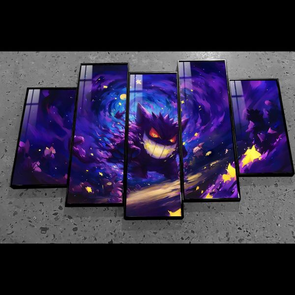 【海外代購】阿喵畫社 星空 耿鬼五幅套裝 新品異形套裝裝飾畫 發光滑鼠墊 床頭地墊 