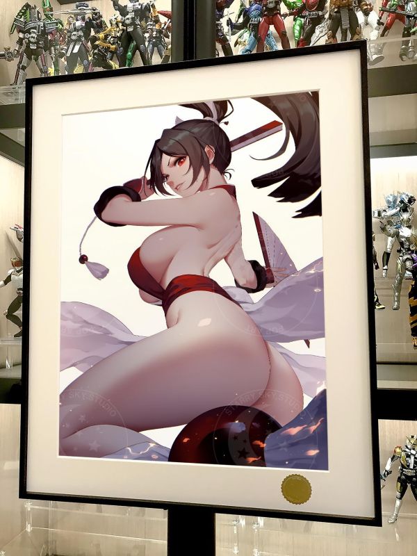 【海外代購】星空 《火舞》不知火舞餓狼傳說拳皇Mai扇子女春麗動漫裝飾畫 