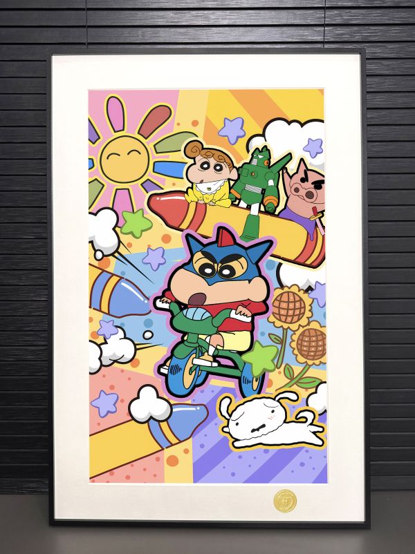 【海外代購】H2 《蠟筆小新》野原新之助小葵小白風間妮妮正男動漫二次元裝飾畫 