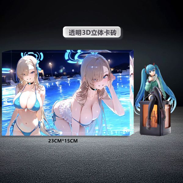 【海外代購】阿喵畫社 一之瀨明日奈 1.9cm厚大號雙層透明收藏展示磚 