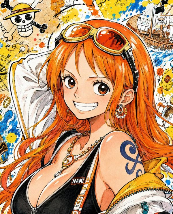 【海外代購】H2《娜美》海賊王小賊貓裝飾畫 