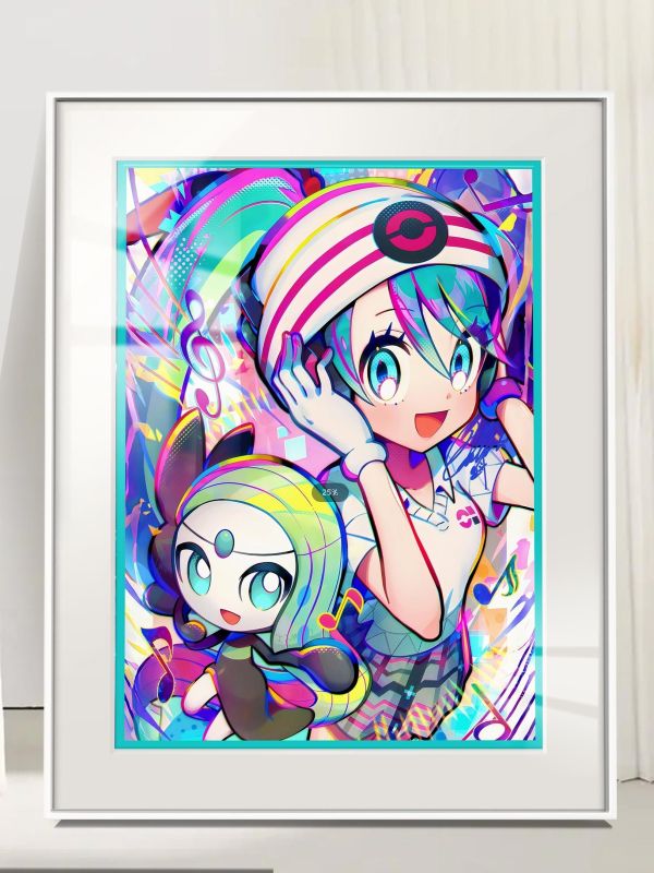 【海外代購】阿喵畫社 初音未來與美洛耶塔裝飾畫 初音未來 