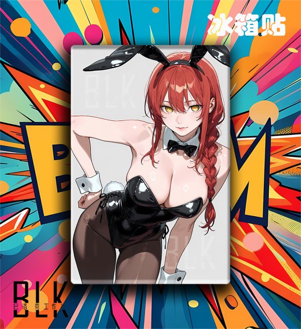 【海外代購】巴洛克 《兔女郎瑪奇瑪》Chainsaw Man鏈鋸人蕾塞篇reze電次帕瓦裝飾畫冰箱貼 