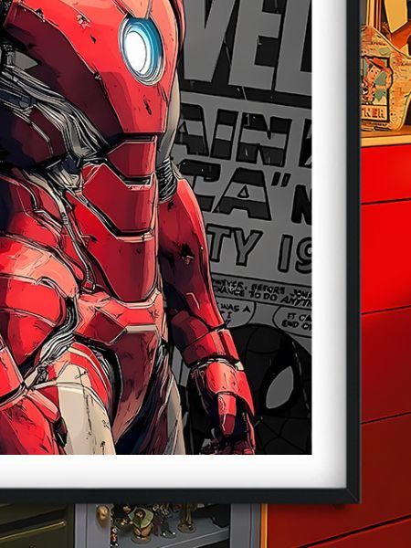 【海外代購】巴洛克 復古鋼鐵人漫威Iron Man東尼史塔克鐵人唐尼動漫裝飾畫 