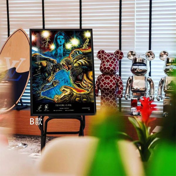 【海外代購】千鳥社 北斗神拳健次郎拉奧尤莉亞簽名裝飾畫01 
