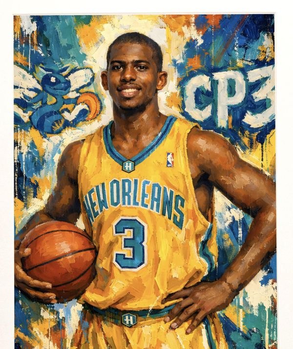 【海外代購】H2 《蜂王保羅》NBA克里斯保羅CP3黃蜂快船隊裝飾畫 