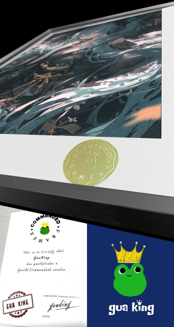 【海外代購】皇呱 《滄瀾初音》 初音未來風暗黑水墨感同人周邊裝飾畫 午睡毯 地毯 