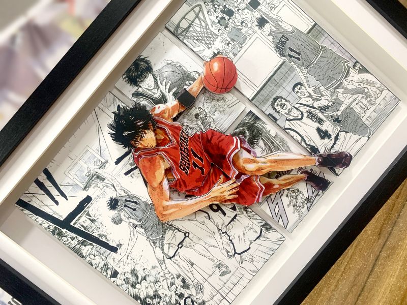 【海外代購】神秘畫廊 3D紙藝立體畫 灌籃高手 五虎將 