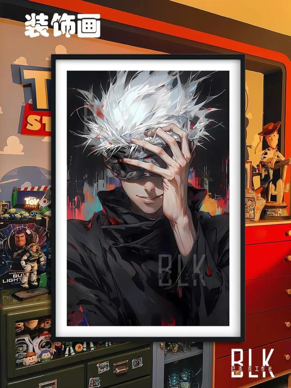【海外代購】巴洛克 《黑衣五條悟》咒術回戰Gojo裝飾畫冰箱貼 