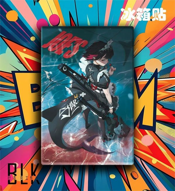 【海外代購】巴洛克 《泳池鯊魚妹》艾蓮·喬絕區零裝飾畫冰箱貼 
