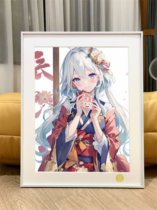 【海外代購】星空 和服芙寧娜 芙卡洛斯水之魔神 裝飾畫 