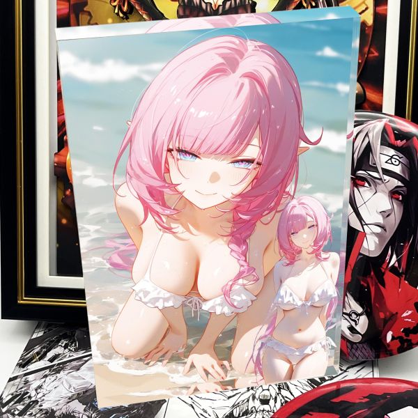【海外代購】阿喵畫社 海風吹吹 愛莉希雅 1.9cm厚大號雙層透明收藏展示磚 