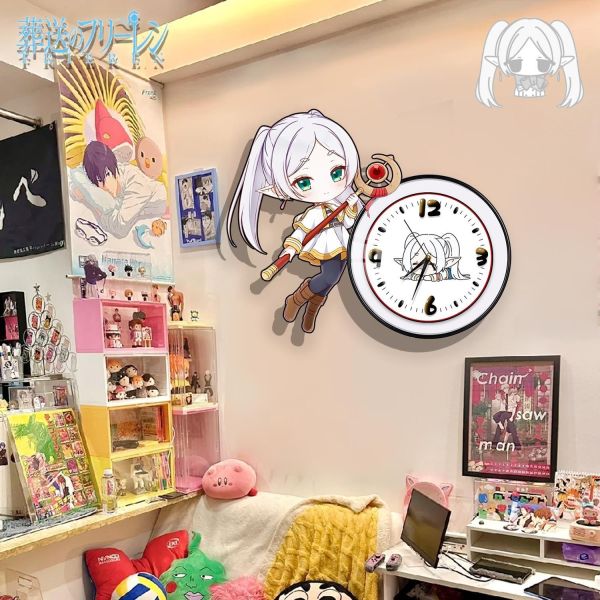 【海外代購】阿喵畫社 芙莉蓮鐘錶 新品靜音異形時鐘 