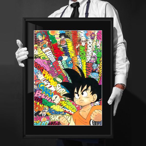 【海外代購】千鳥社 《小悟空的七龍珠世界 裝飾畫》小悟空龍珠布瑪克林龜仙人二次元週邊動漫掛畫臥室電競房裝飾畫 午睡毯 地毯 