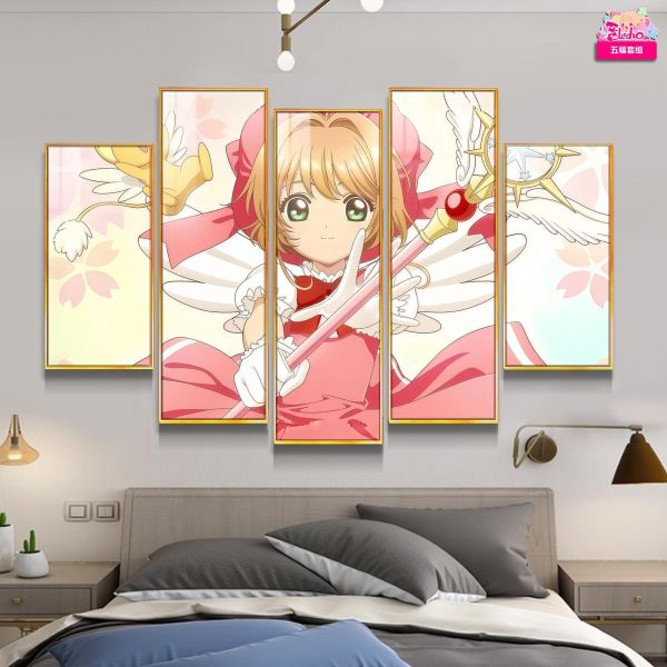 【海外代購】阿喵畫社 魔卡少女櫻 櫻之魔法五幅套裝 新品12k超清異形套裝裝飾畫 